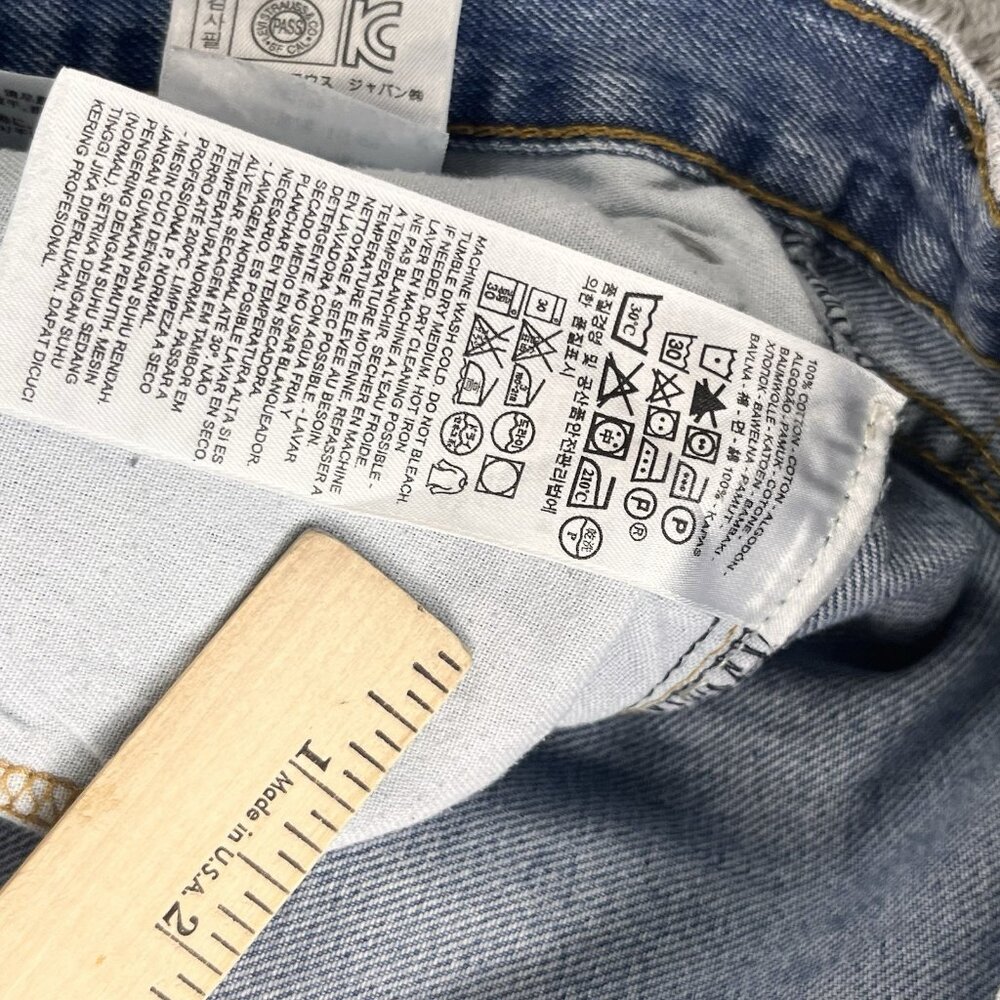 Levis 505 Jeans Mens 38x30 Blue Denim Medium Wash Straight Fit Button Fly Y2K - Picture 14 of 16